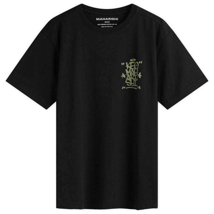 T-paita Maharishi Maharishi Keo Graphic T-Shirt, Size Large Musta | 1465-BLK