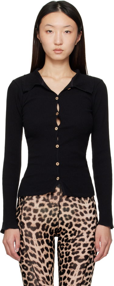 Paita Baserange Baserange Iso Ribbed Knit Top Musta | TTIS-RCR-AU25, 0