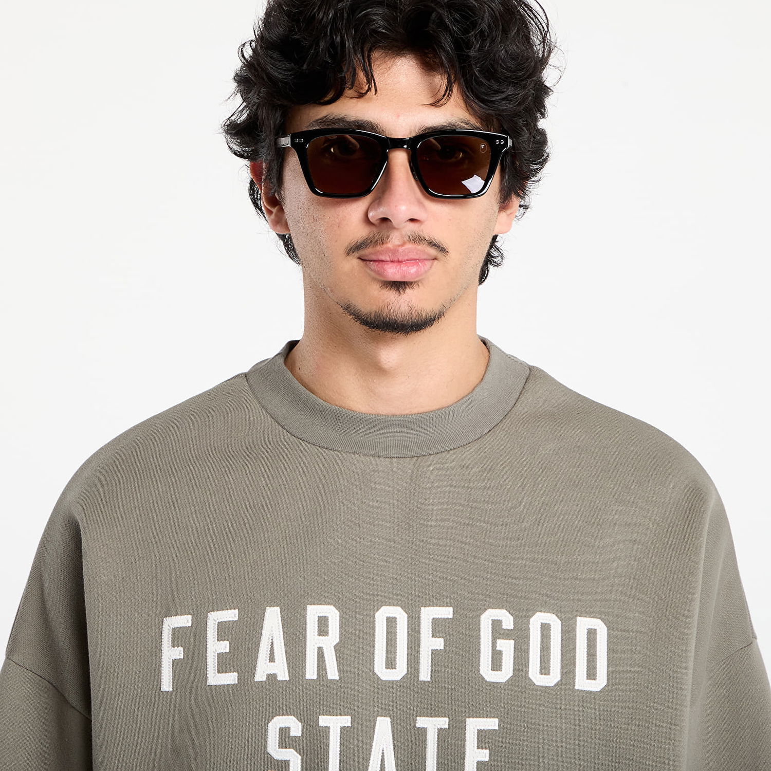 Huppari Fear of God Fear of God Essentials 90's Crewneck Sweatshirt Vihreä | 192SP256557F-245, 1