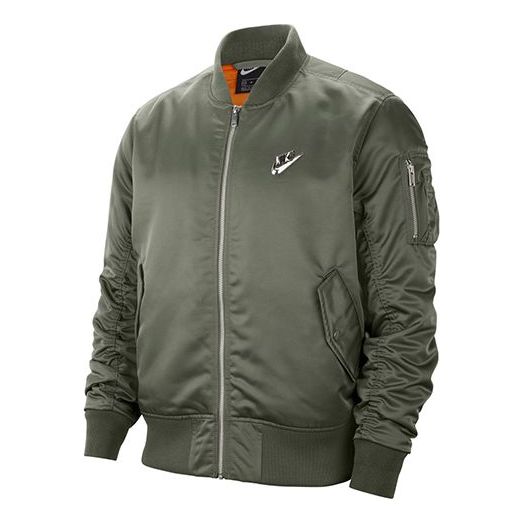 Bomber-takki Nike NSW Punk 3D Logo Aviator Jacket Vihreä | CZ1670-380