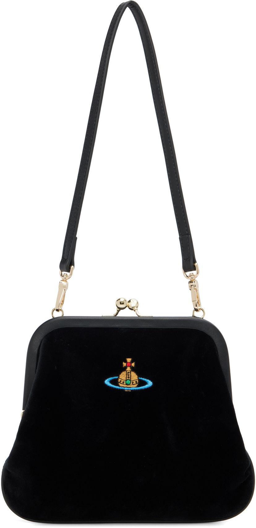 Lompakko Vivienne Westwood Vivienne Westwood Vivienne Velvet Clutch Musta | 4B01000IW-W00ZL-