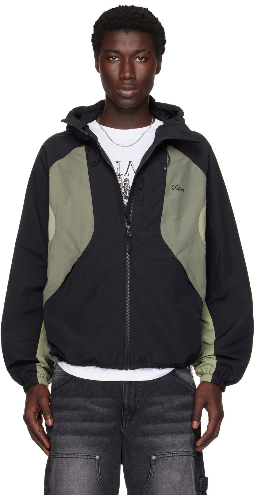 Tuulitakki Dime Dime Tech Windbreaker Jacket Musta | DIMESU253BLK