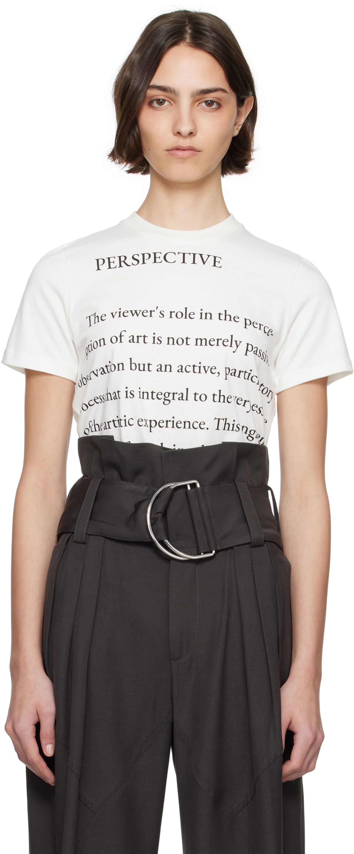T-paita JW Anderson JW Anderson Text Print T-Shirt Valkoinen | JT0294-PG1510, 0