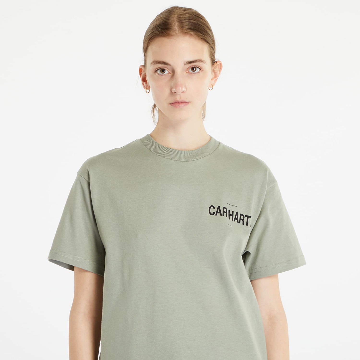 T-paita Carhartt WIP Fold-In Short Sleeve Tee UNISEX Yucca Vihreä | I031781.1CTXX, 1