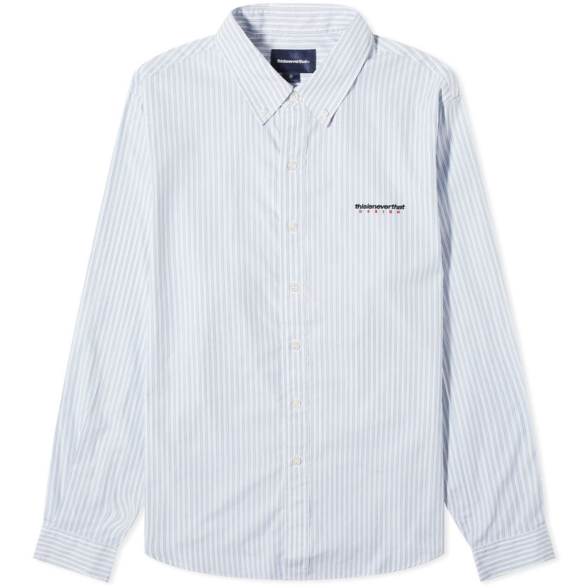 Paita thisisneverthat thisisneverthat DSN Striped Shirt, Size Large Sininen | TN241WSHTL02-BLU