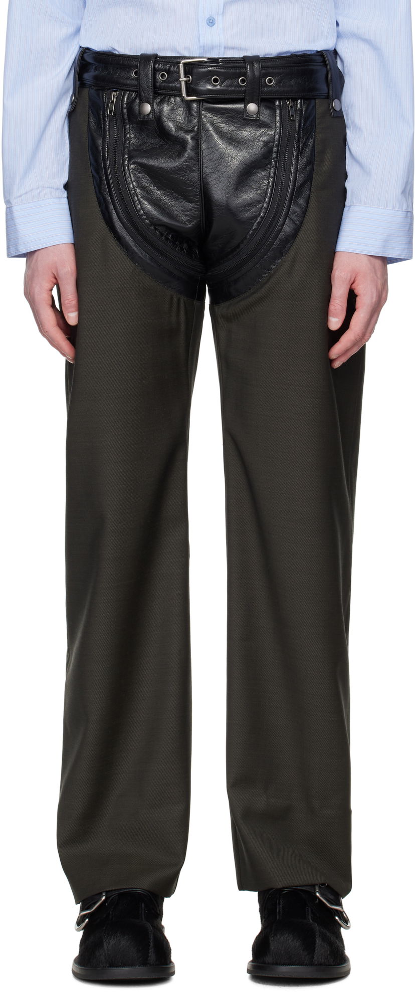 Cargo housut Martine Rose Martine Rose Zip Chap Tailored Trousers Vihreä | 360WT10414