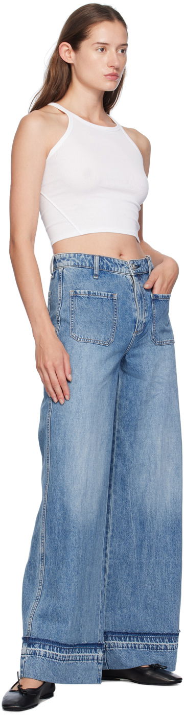Jeans rag & bone Rag & Bone Marina Wide Leg Jeans Sininen | WDD24F2641F2LI, 3