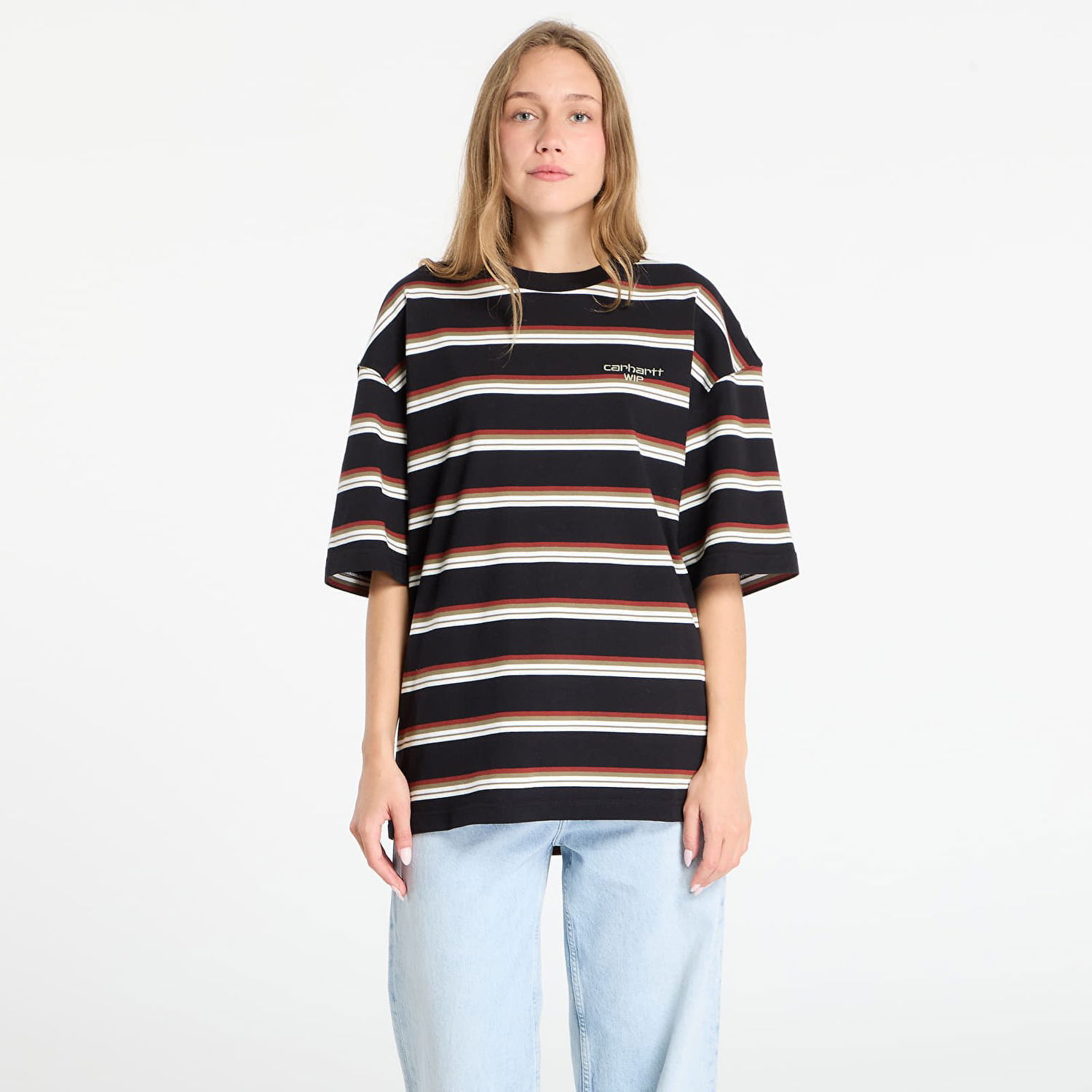 T-paita Carhartt WIP Carhartt WIP S/S Holm Stripe T-Shirt Musta | I035302.37DXX, 1