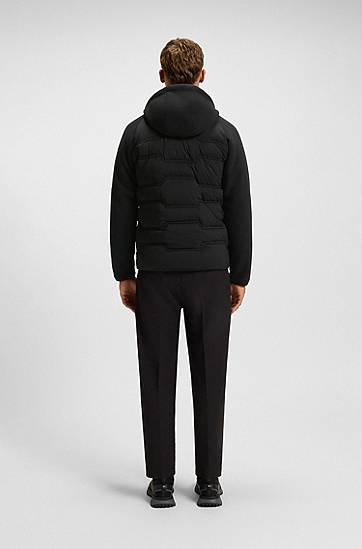 Takki BOSS Water-repellent Hybrid Jacket with Quilting and Teddy Fleece Musta | 50544566, 1