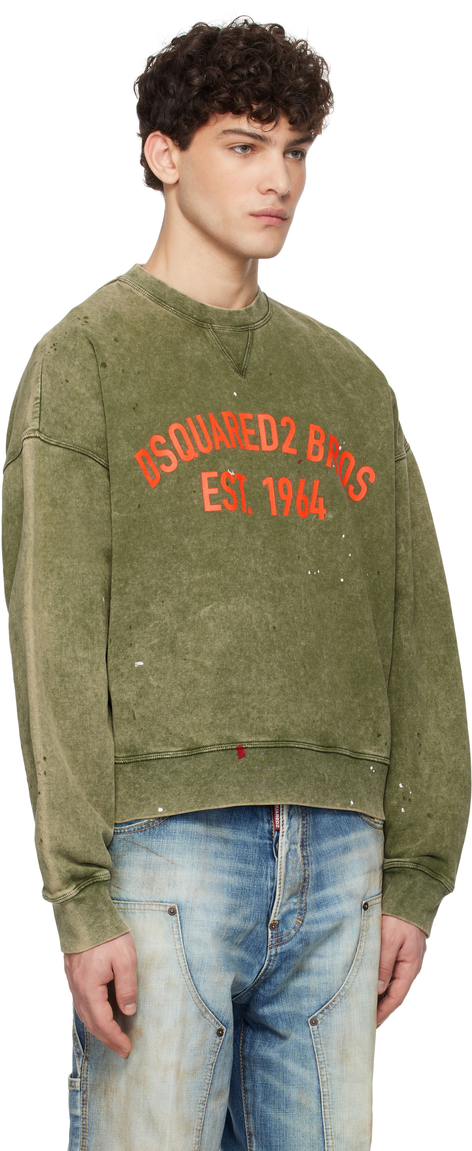 Villapaita DSQUARED2 Dsquared2 Cypro Fit Sweatshirt Vihreä | S74GU0847_S25030, 1