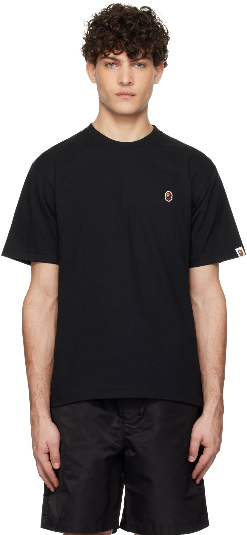 T-paita BAPE Ape Head One Point T-Shirt Musta | 001TEK801004M