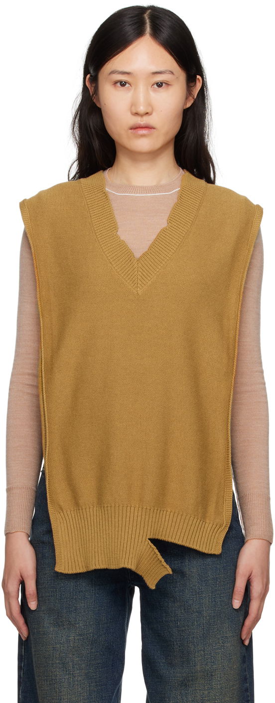 Villapaita Maison Margiela MM6 Distressed Stole Beige | S52TH0052 S18444