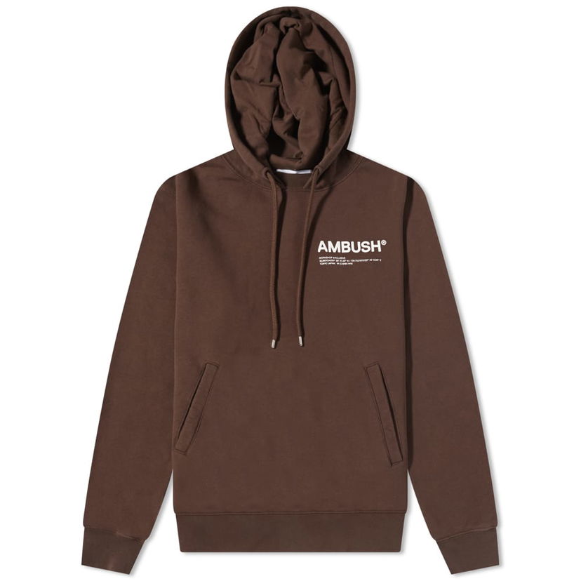 Huppari Ambush Ambush Workshop Logo Popover Hoodie Ruskea | BMBB012S22FLE0016410