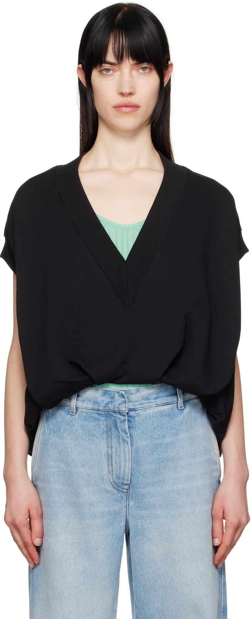Villapaita Dries Van Noten Dries Van Noten V-Neck Vest Musta | 251-011113-1610