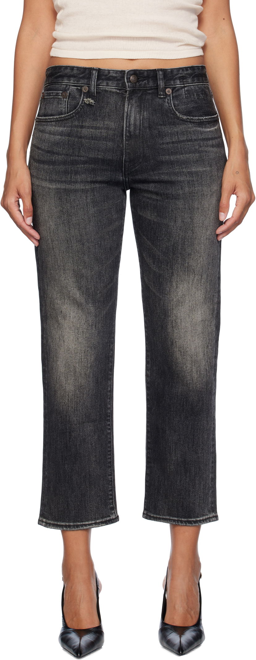 Jeans R13 R13 Romeo Crop Jeans Musta | R13WD103-D248A