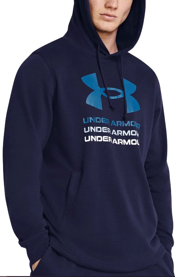 Huppari Under Armour UA Rival Terry Graphic Hood-BLU Tummansininen | 1386047-410