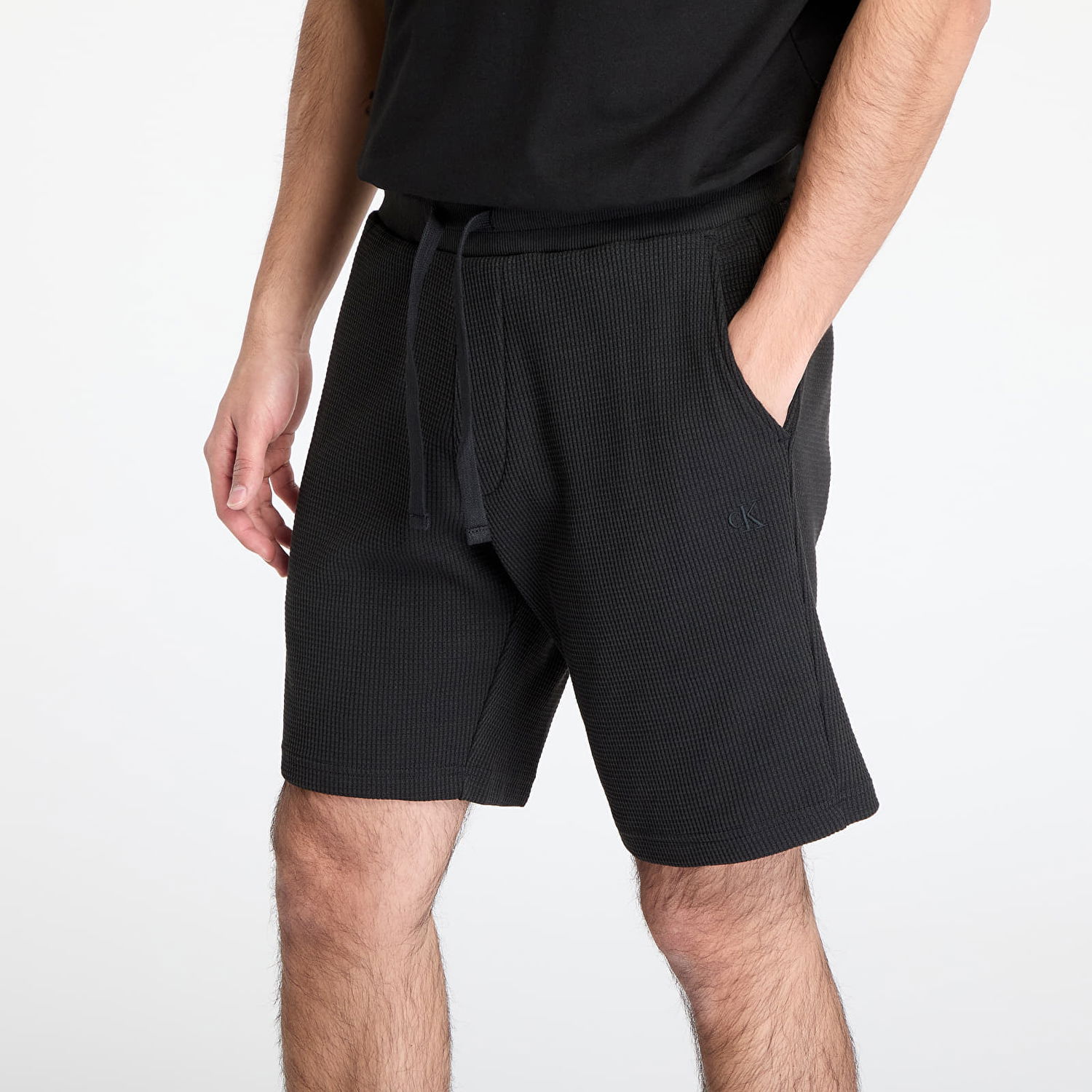 Shortsit CALVIN KLEIN Calvin Klein Jeans Chunky Waffle Shorts Musta | J30J327247 BEH, 1