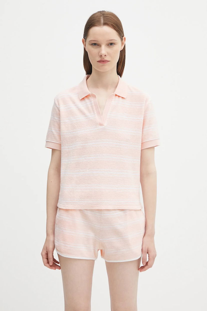 Verryttelypuku Sporty & Rich Sporty & Rich Src Terry Polo Shirt and Shorts Set Vaaleanpunainen | TO001620302ST65