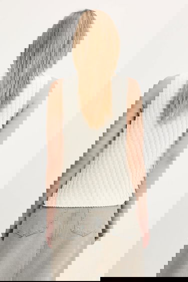 Tankkitoppi Samsoe Samsoe Samsoe Samsoe Salou Knit Vest Valkoinen | F25100068, 2