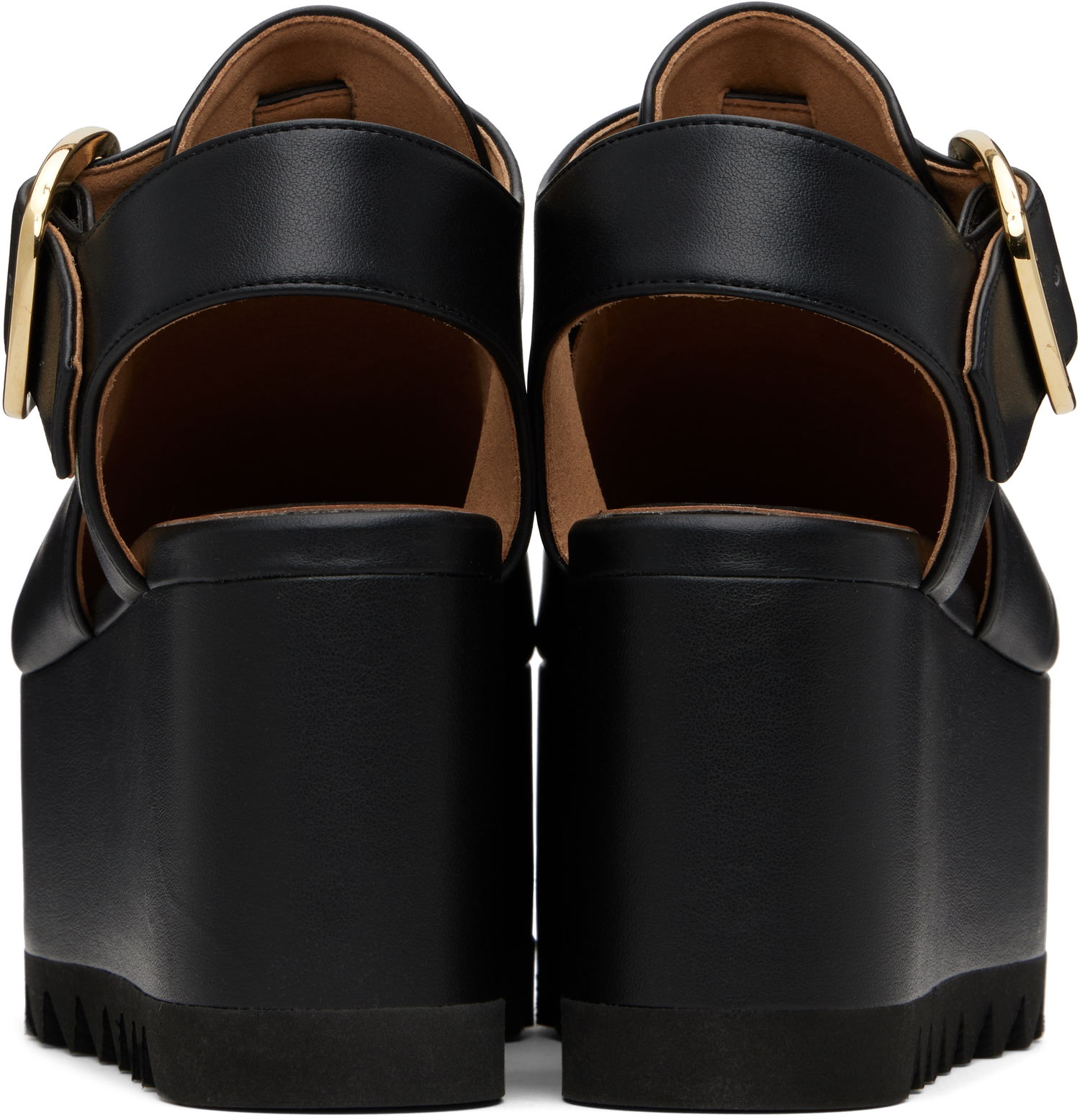 Tennarit ja kengät Stella McCartney Stella McCartney Elyse Closed-Toe T-Bar Platform Sandals Musta | 810555APADE0, 1