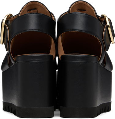 Tennarit ja kengät Stella McCartney Stella McCartney Elyse Closed-Toe T-Bar Platform Sandals Musta | 810555APADE0, 1