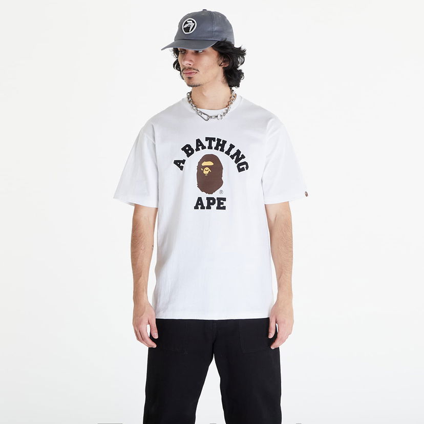 T-paita BAPE College Tee Valkoinen | 001TEK301001M WHT