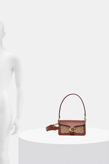Käsilaukku Coach Brown Leather Shoulder Bag with Removable Strap Ruskea | CY200, 6