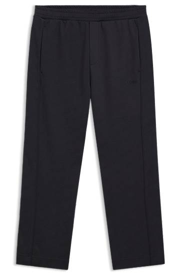 Verryttelyhousut BOSS Regular-fit tracksuit bottoms with quilted jacquard Musta | 50549713