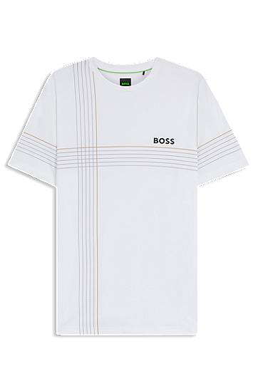 T-paita BOSS BOSS Active Stretch Slim Fit Tee with Moisture Management Valkoinen | 50543330