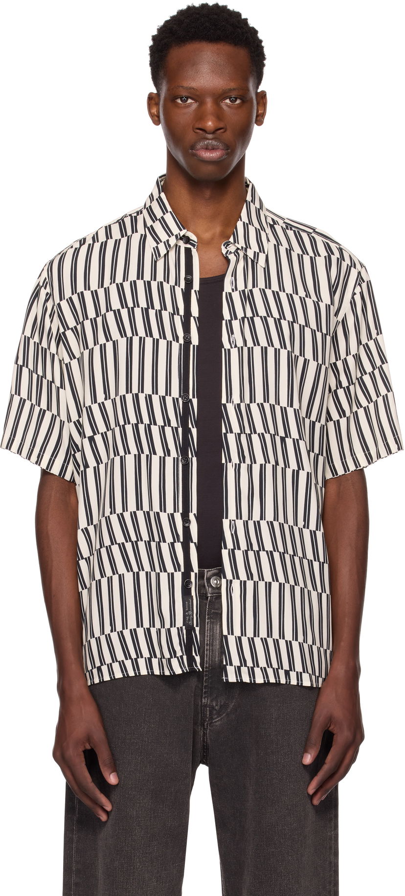 Paita rag & bone Rag & Bone Dalton Printed Short Sleeve Shirt Monivärinen | MBW25PA026LVML