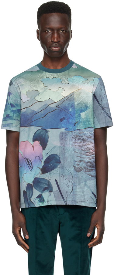 T-paita Paul Smith Paul Smith Printed T-Shirt Sininen | M1R-919T-MP4275-47, 0