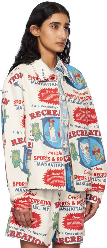 Takki Bode Bode Enrichment Printed Jacket Valkoinen | MRS25JA015, 1