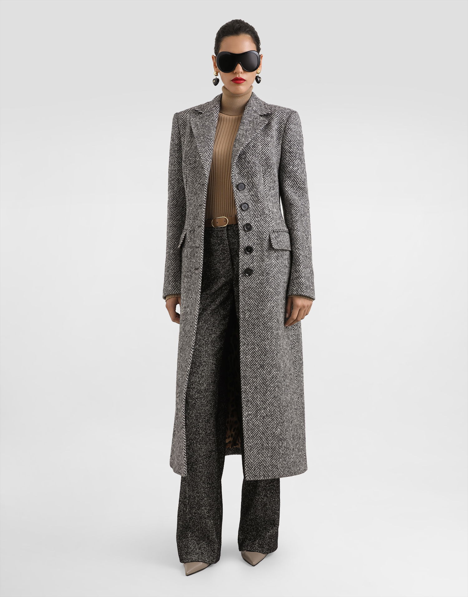 Housut Dolce & Gabbana Dolce & Gabbana Stretch Wool Chevron Trousers Musta | FTC31TFCBAJS8030, 1