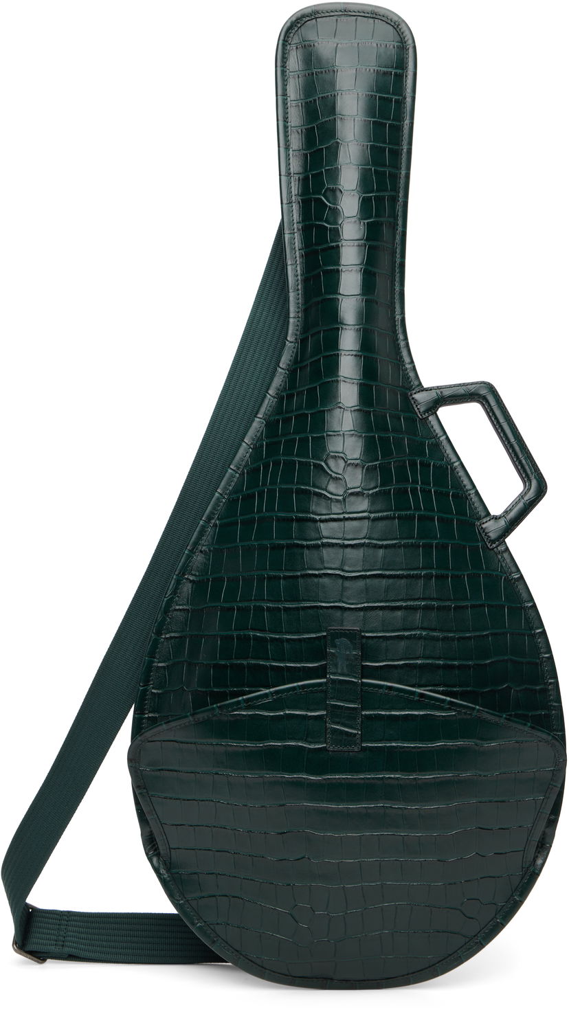 Reput ja laukut Lacoste Mock Croc Leather Racket Bag Vihreä | NU5169DP