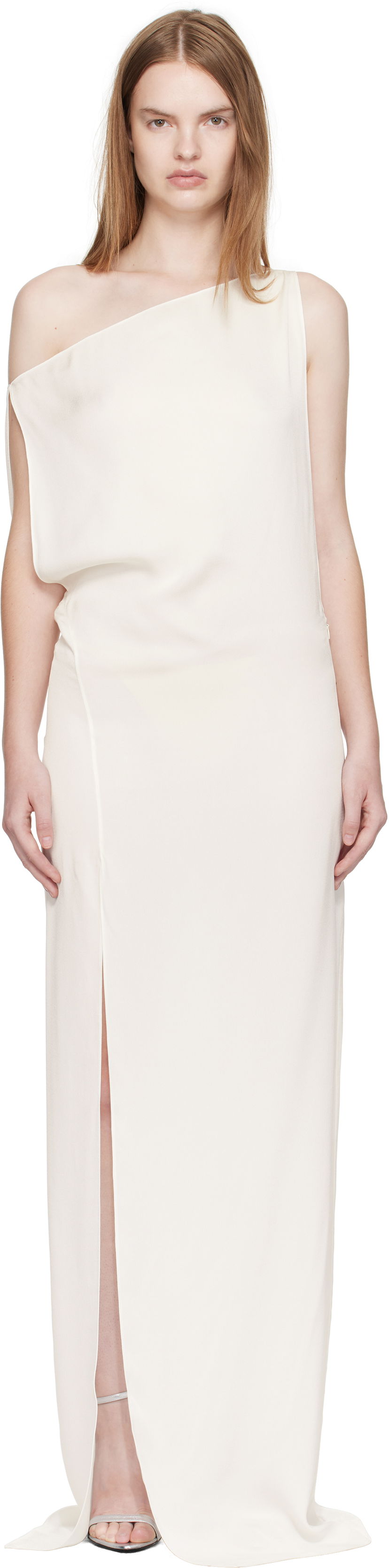 Mekko Tom Ford Tom Ford Off The Shoulder Evening Maxi Dress Valkoinen | AB3523-FAX1446