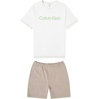 Pyjama CALVIN KLEIN Future Shift Short Sleeve Lounge Set Valkoinen | 000NM2471EKDD, 1