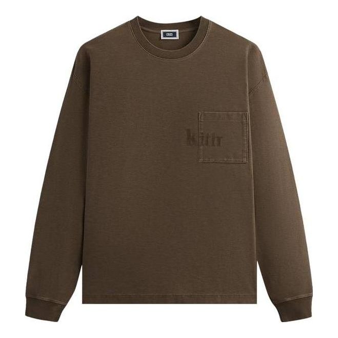T-paita KITH KITH Men's Long-Sleeve Quinn Tee Ruskea | KHM031317-266