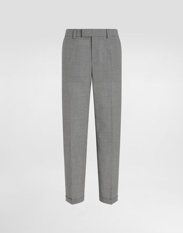 Housut Dolce & Gabbana Dolce & Gabbana Tailored Wool Houndstooth Pants Harmaa | GP0B8TFQ2OIS0984, 0