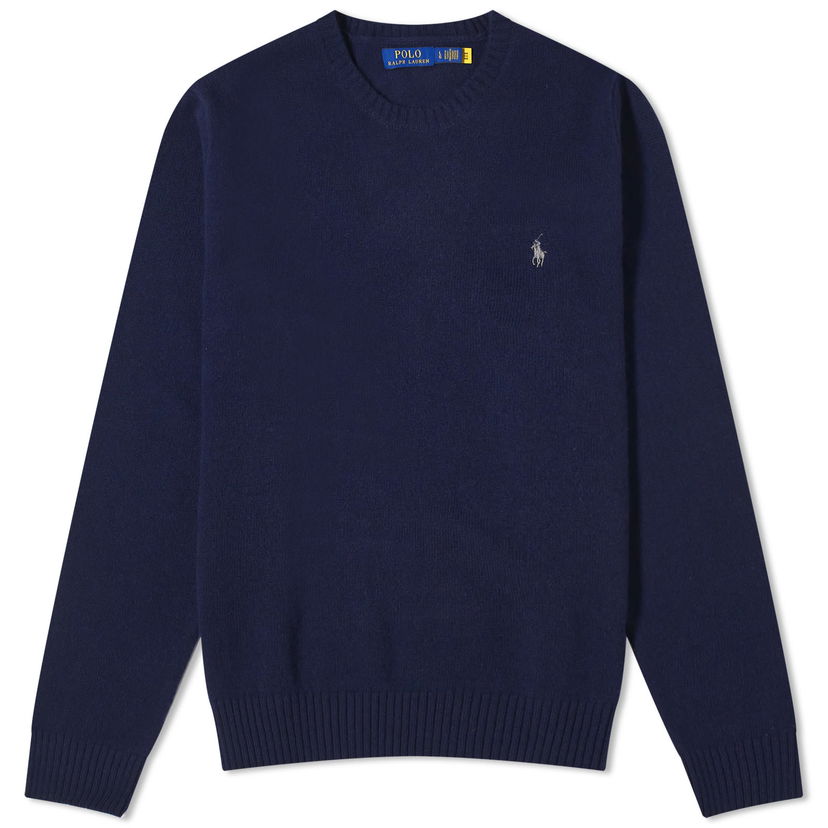 Villapaita Polo by Ralph Lauren Wool Cashmere Crew Neck Jumper Tummansininen | 710878292002