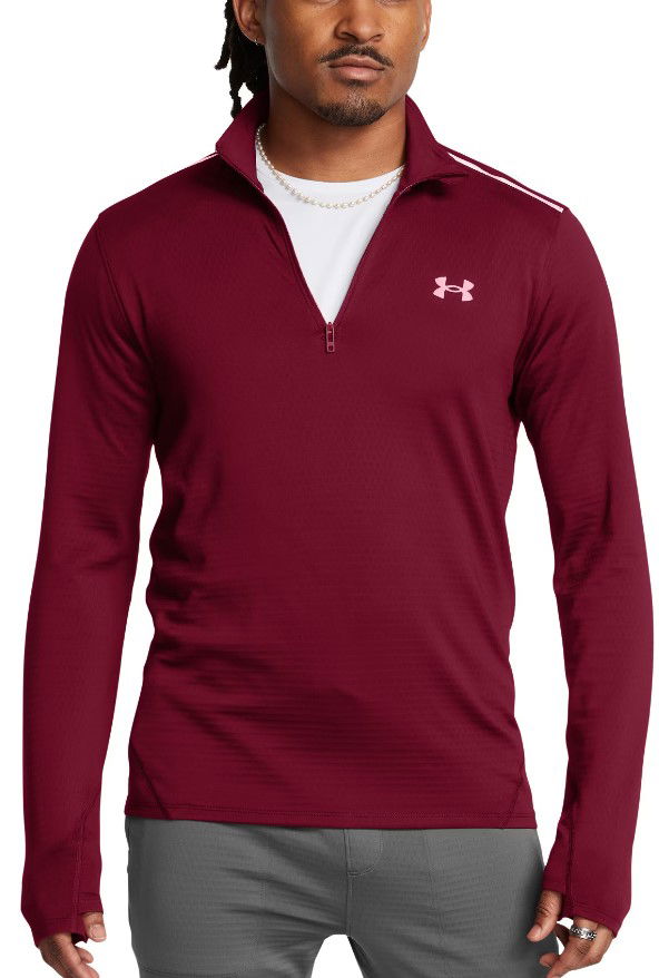 Huppari Under Armour 1/4 Zip Sweatshirt Punainen | 1387793-625