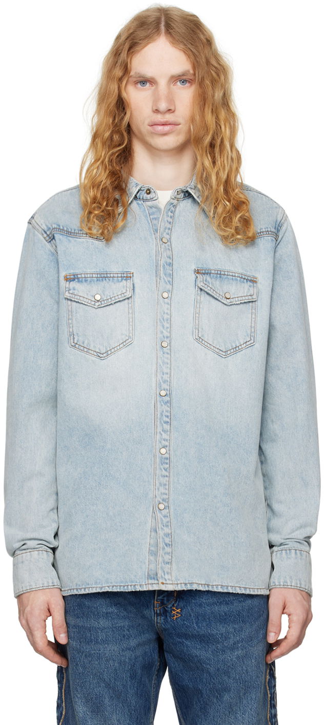 Paita Ksubi Whiplash Paragon Denim Shirt Sininen | MEX24SH001