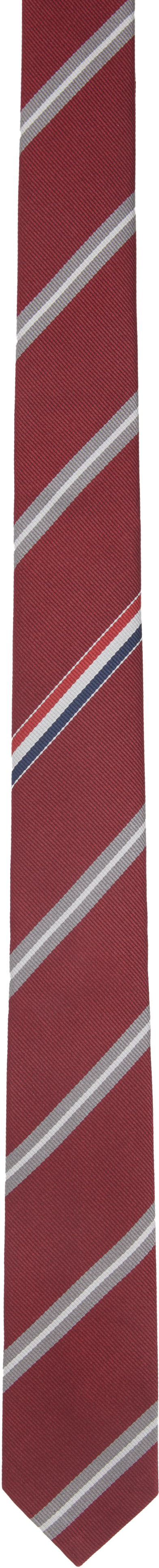 Huivi Thom Browne Thom Browne Jacquard Classic Tie Punainen | MNL001A-F0954