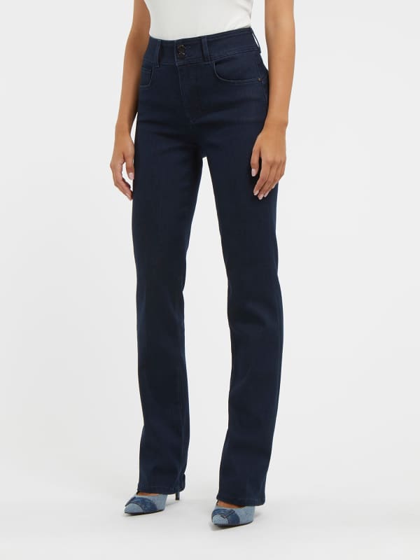 Housut ja farkut GUESS High Rise Straight Denim Musta | W3BA0VD56A2, 0