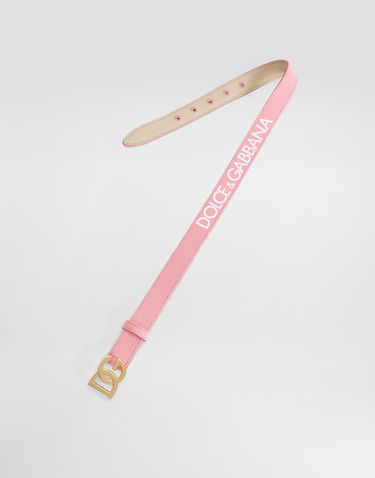 Vyöt Dolce & Gabbana Dolce & Gabbana Canvas Logo Belt Vaaleanpunainen | EC0083AT6618B405, 3
