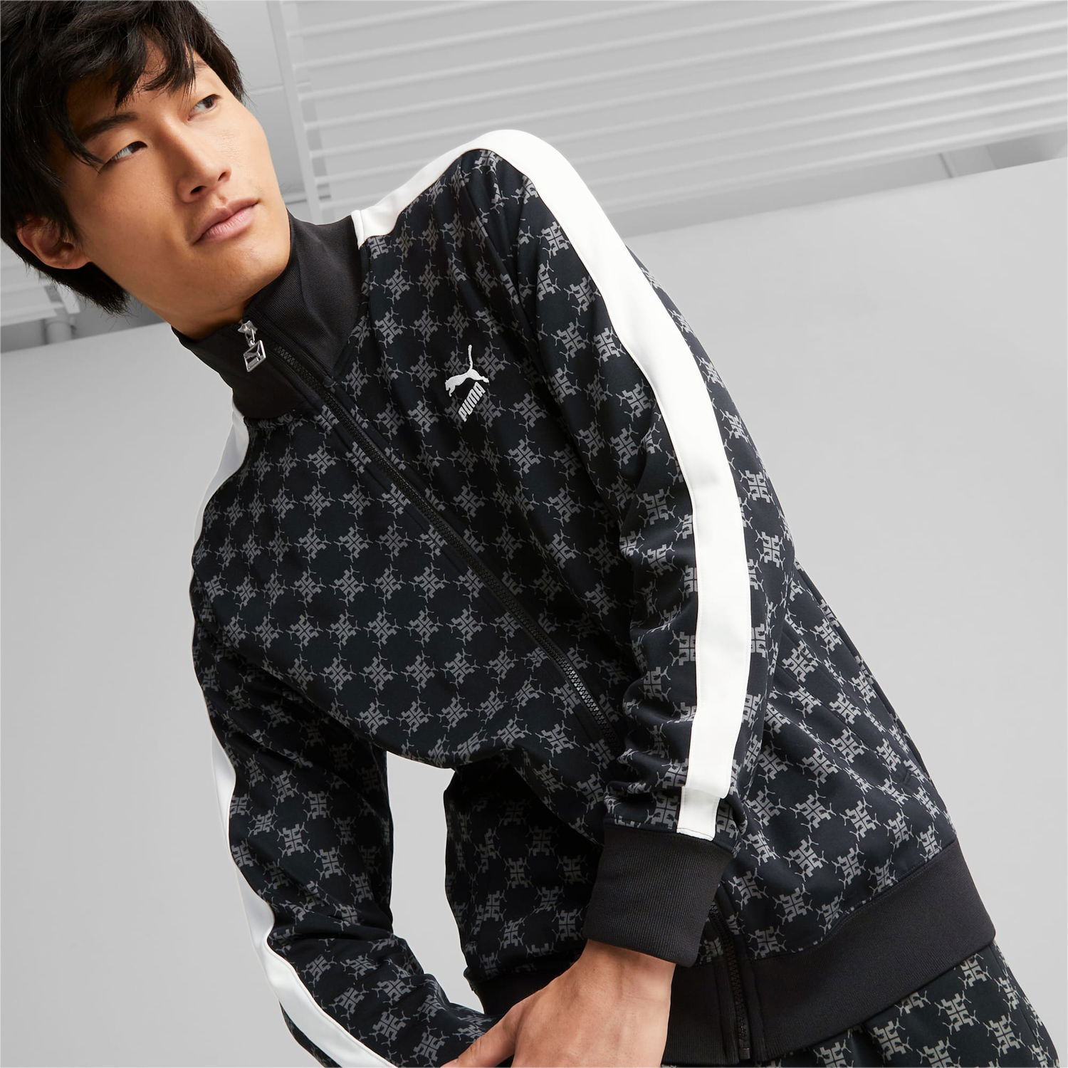 Takki Puma T7 Printed Track Jacket Musta | 537044_01, 0