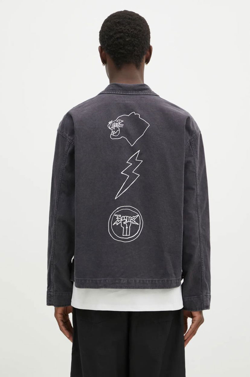 Takki Neighborhood NEIGHBORHOOD Embroidered Cotton Jacket Musta | 242AQNH.JKM02