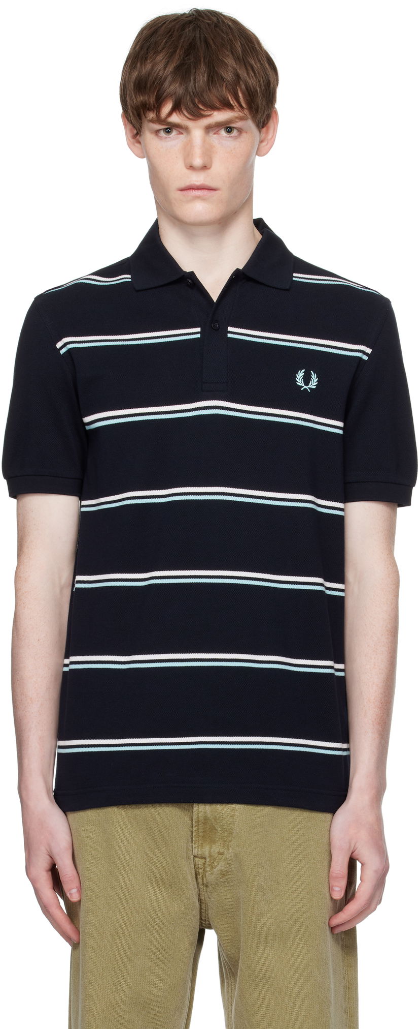 Poolopaita Fred Perry Fred Perry Striped Polo Tummansininen | M9905