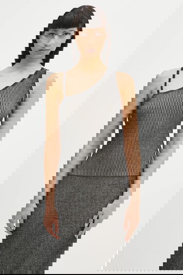 Mekko Samsoe Samsoe Samsøe Samsøe Sacheryl One-Shoulder Fitted Midi Dress Musta | F25100060, 0