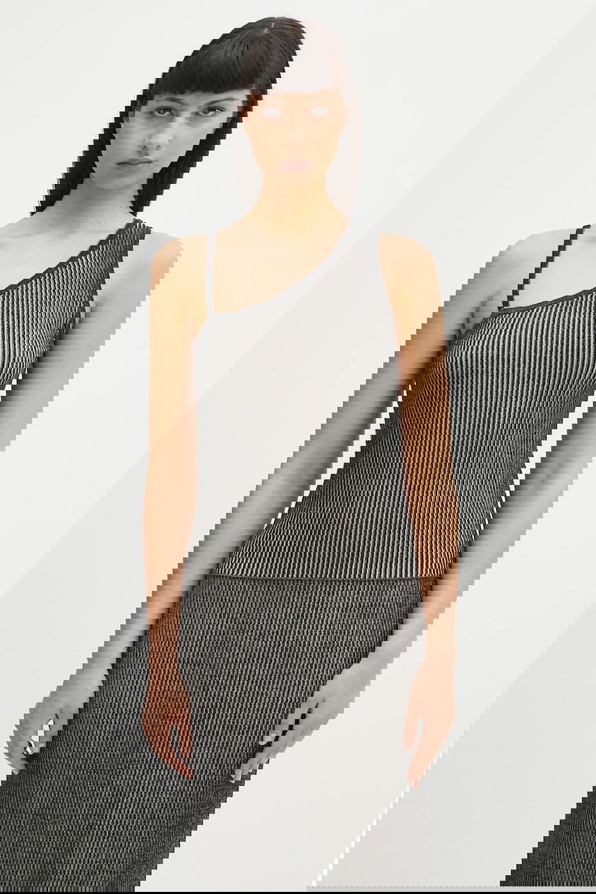 Mekko Samsoe Samsoe Samsøe Samsøe Sacheryl One-Shoulder Fitted Midi Dress Musta | F25100060, 0