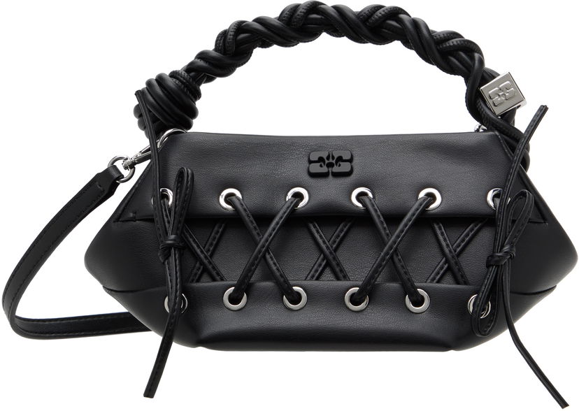 Käsilaukku GANNI GANNI Mini Bou Lace-Up Bag Musta | A6635